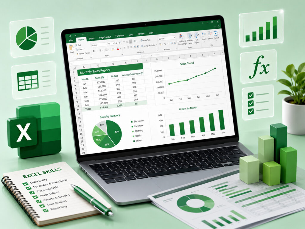 * Enhance your spreadsheet and data analysis skills with Excel Classes Near Me, offering practical training in formulas, charts, dashboards, reporting, and advanced Excel techniques for career growth.
